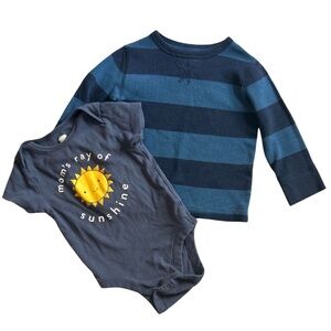 Set of Onesie and Long Sleeve Tee